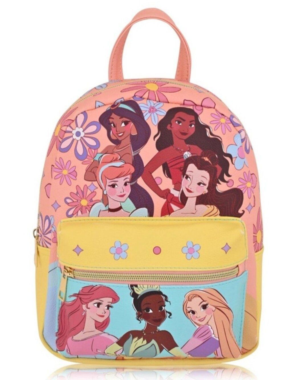 Little Girls Toddler Disney Princesses Backpack Tiana Ariel Cinderella Jasmine